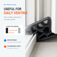 🥳Secure Track Door Stop – Absorbs impact, reduces slamming & protects rails. Compact locking design – fits sliding windows & balcony doors! 🛡️🔇