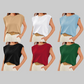 💖Limited Sale 50% OFFSolid Color Round Neck Cap Sleeve Top | Soft Breathable Casual Tee | Essential Wardrobe Staple for Women