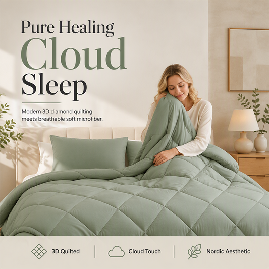 ⏰3-Piece Quilted Comforter Set with Shams