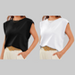 💖Limited Sale 50% OFFSolid Color Round Neck Cap Sleeve Top | Soft Breathable Casual Tee | Essential Wardrobe Staple for Women