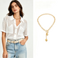 🔥50% OFF Half Price 🧶Women Short Sleeve Knit Button Shirt Free Gift Necklace