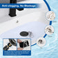 Hibbent Upgraded 3-in-1 Sink Drain Filter, Universal Pop-Up Stopper, Removable Stainless Steel Basket-Shaped Hair Catcher, Sink Stopper for 2.8–5.9 cm, Brass Cartridge, Matte Black