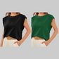 💖Limited Sale 50% OFFSolid Color Round Neck Cap Sleeve Top | Soft Breathable Casual Tee | Essential Wardrobe Staple for Women