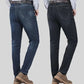 LIMITED-TIME 50% OFF! ✨Men's Elastic High Waist Straight Leg Jeans | Soft Stretch Cotton Casual Trousers for Everyday Comfort
