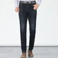 LIMITED-TIME 50% OFF! ✨Men's Elastic High Waist Straight Leg Jeans | Soft Stretch Cotton Casual Trousers for Everyday Comfort