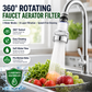🚰🥗360°Rotating Faucet Filter‑Splash‑Proof Water Purifier💧