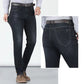 LIMITED-TIME 50% OFF! ✨Men's Elastic High Waist Straight Leg Jeans | Soft Stretch Cotton Casual Trousers for Everyday Comfort