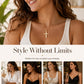 📢📢50% OFF !! ⏰Gold-Tone Zirconia Pendant Necklace