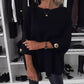 🎀Women's Classic Solid Colour Knit Top | Elegant Three-Quarter Sleeve Cotton Blend Jumper for Summer & Transitional Weather