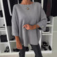 🎀Women's Classic Solid Colour Knit Top | Elegant Three-Quarter Sleeve Cotton Blend Jumper for Summer & Transitional Weather