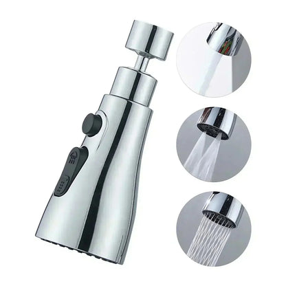 💧360° Rotating High-Pressure Faucet + Adapter – Flexible, Powerful, and Water-Saving!