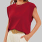 💖Limited Sale 50% OFFSolid Color Round Neck Cap Sleeve Top | Soft Breathable Casual Tee | Essential Wardrobe Staple for Women