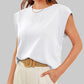 💖Limited Sale 50% OFFSolid Color Round Neck Cap Sleeve Top | Soft Breathable Casual Tee | Essential Wardrobe Staple for Women