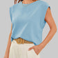 💖Limited Sale 50% OFFSolid Color Round Neck Cap Sleeve Top | Soft Breathable Casual Tee | Essential Wardrobe Staple for Women