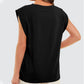 💖Limited Sale 50% OFFSolid Color Round Neck Cap Sleeve Top | Soft Breathable Casual Tee | Essential Wardrobe Staple for Women