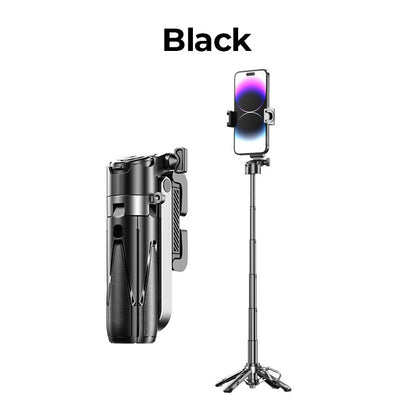 📸P15Mini 3-in-1 Selfie Stick with Tripod & Stabilisation | Lightweight Aluminium Camera Gimbal with Smart Counter for Vlogging