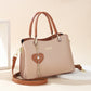 👜 LIMITED-TIME 50% OFF! ✨Elegant Heart Charm Tote Bag | Soft Faux Leather Crossbody with Adjustable Strap | Spacious Women's Shoulder Handbag💖