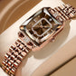 ⌚ 60% OFF LIMITED TIME! ✨ Women's Square Rhinestone Quartz Watch - Crystal Dial with Stainless Steel Mesh Strap for Elegant Style 💎🌟