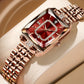 ⌚ 60% OFF LIMITED TIME! ✨ Women's Square Rhinestone Quartz Watch - Crystal Dial with Stainless Steel Mesh Strap for Elegant Style 💎🌟