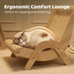 🎁2026 New Arrivals 50% OFF💥2‑in‑1 Sisal Cat Scratching Lounger‑Wood Frame Curved Cat Rest Bed 🛋️