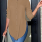 💎 50% OFF! 💎Women's Elegant High-Low Button-Down Shirt | Premium Breathable Long Sleeve Top with Side Slits for Smart Casual Wear✨