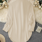 💎 50% OFF! 💎Women's Elegant High-Low Button-Down Shirt | Premium Breathable Long Sleeve Top with Side Slits for Smart Casual Wear✨
