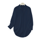 💎 50% OFF! 💎Women's Elegant High-Low Button-Down Shirt | Premium Breathable Long Sleeve Top with Side Slits for Smart Casual Wear✨