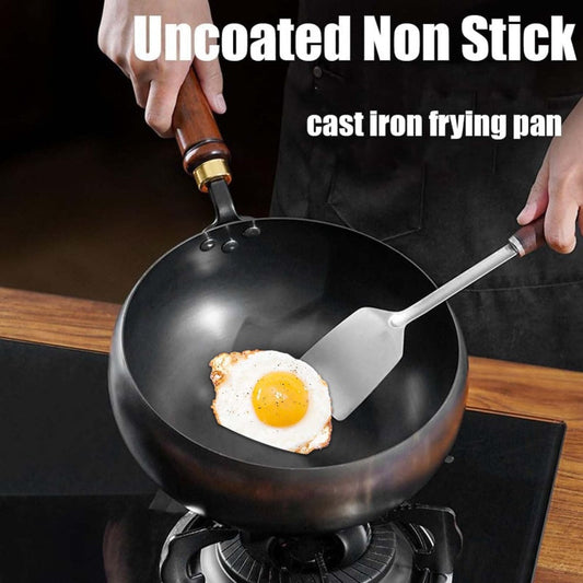 🔥 Cast Iron Wok – With lid for roasting & cooking ✨