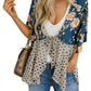 🔥Summer Hot Sale 60% Off!!✨Women's Floral Kimono Ruffle Sleeve Tie Cardigans Flowy Boho Loose Cover Ups
