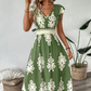 ⏳Limited-time 50% off⏰Women's V-Neck Baroque Print Flowy Maxi Dress👗