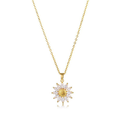 🌻 50% OFF NOW! ⏰ Sunflower Pendant Necklace for Women – Delicate gold-tone design & lightweight – Symbol of joy, perfect for daily wear or gifting ✨💛