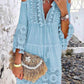 🏖️Summer Hot Sale 50% OFF🏝️Women's Cotton Linen Embroidered Dress | Breathable Loose-Fit Summer Midi Dress with UV Protection (S-5XL)