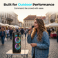🥳2026 HOT SALE🥳Exclusive 50% OFF | Portable Bluetooth Party Speaker with RGB Lights | 16W Loud Outdoor PA System with Wired Mic | Wireless Karaoke Machine for Beach & Events