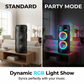 🥳2026 HOT SALE🥳Exclusive 50% OFF | Portable Bluetooth Party Speaker with RGB Lights | 16W Loud Outdoor PA System with Wired Mic | Wireless Karaoke Machine for Beach & Events