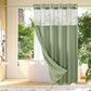 📢📢50% OFF !! 🚿 DOUBLE WATERPROOF WAFFLE SHOWER CURTAIN — Non-Hook Snap Design & Clear Privacy Window ✨