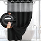 📢📢50% OFF !! 🚿 DOUBLE WATERPROOF WAFFLE SHOWER CURTAIN — Non-Hook Snap Design & Clear Privacy Window ✨