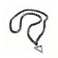 📢📢50% OFF !! ⛪ MEN'S BEADED CROSS NECKLACE — Premium Natural Stone & Sleek Metallic Design ✨