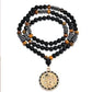 📢📢50% OFF !! ⛪ MEN'S BEADED CROSS NECKLACE — Premium Natural Stone & Sleek Metallic Design ✨