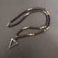 📢📢50% OFF !! ⛪ MEN'S BEADED CROSS NECKLACE — Premium Natural Stone & Sleek Metallic Design ✨