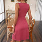 🌺Summer Hot Sale 50% OFF💐Women's V-neck Front Knotted Sleeveless Dress
