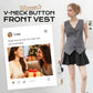 Elegant Women's V-Neck Button Front Vest