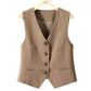 Elegant Women's V-Neck Button Front Vest