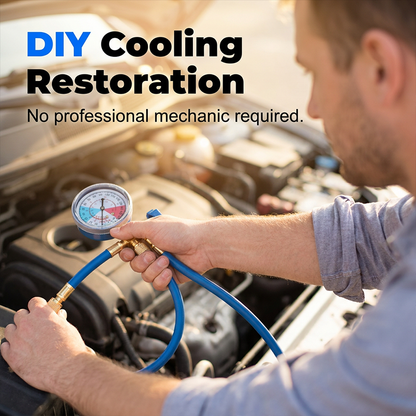 ⏳🔥LIMITED-TIME 50% OFF! ⏰ R134a AC recharge hose with pressure gauge – universal & easy-to-use DIY tool 🔧