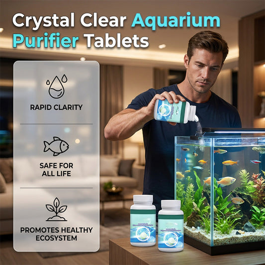 🐠 BUY 1 GET 1 FREE! ✨Aquarium Water Clarifier Tablets | Crystal Clear Fish Tank Purifier & Odour Eliminator for Freshwater & Turtles💧