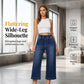 👖 LIMITED-TIME 50% OFF! ☁️ Women's Pull-On Wide-Leg Cropped Denim Jeans – Effortless Comfort, Elastic Waist, Chic Silhouette ✨