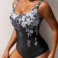 🏖️Summer Hot Sale - ONLY ￡15!!⚡50K+ SOLD!🩱🌊Fashion Printed One-Piece Swimsuit | Soft Stretch Fabric & Ruching Detail for an Instant Slimming Look