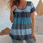 🏆SALE 50% OFF🔥Women's Plus Size Pleated Color Block T-Shirt