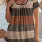 🏆SALE 50% OFF🔥Women's Plus Size Pleated Color Block T-Shirt