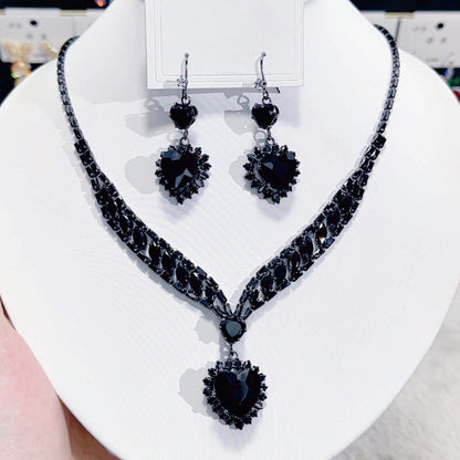 💎 LAST DAY 50% OFF! ✨ Sparkling Heart Jewelry Set – Necklace & Earrings, Elegant & Lightweight 💖