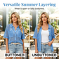 🔥50% OFF Half Price 🧶Women Short Sleeve Knit Button Shirt Free Gift Necklace